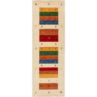 WOLLTEPPICH-LÄUFER Jamal Multicolor/Beige 80x250 cm - Beige/Multicolor, Textil (80/1cm) - KUNSTLOFT
