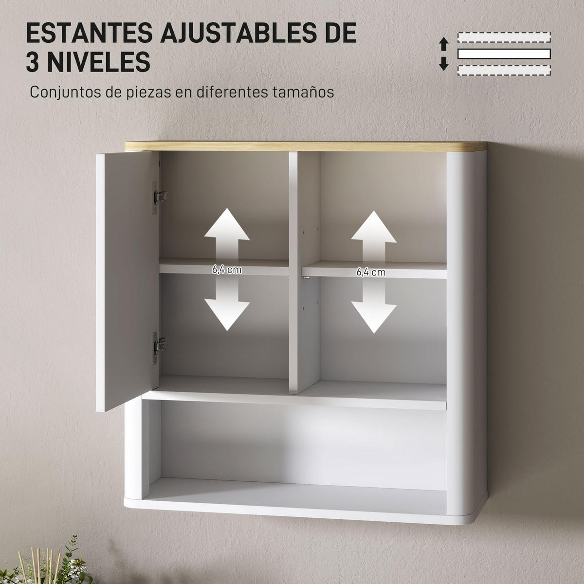 HÄNGESCHRANK Weiß 1 Stück - Weiß, Kunststoff (60/62/20cm) - GiPP