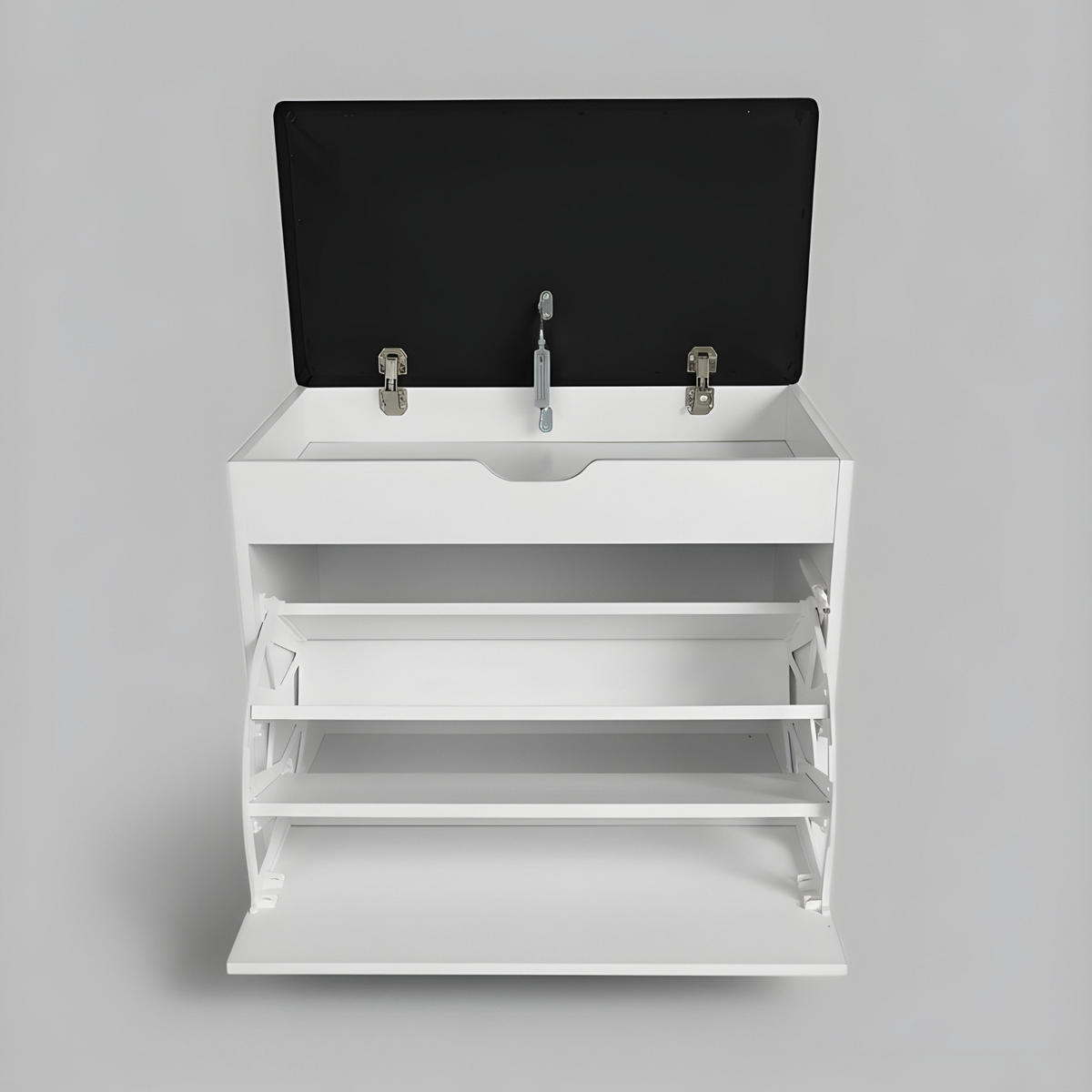 SCHUHSCHRANK Scala 57/30/53 cm - Weiß, Holzwerkstoff (30/53/57cm) - BOXIMO