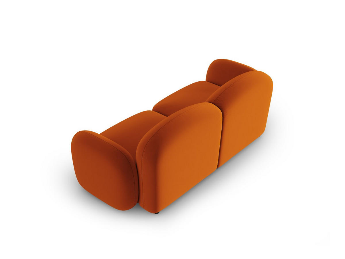 SOFA Blair aus Samt terrakotta 2 Sitzplätze - Terra cotta, Textil (87/80/194cm) - Micadoni