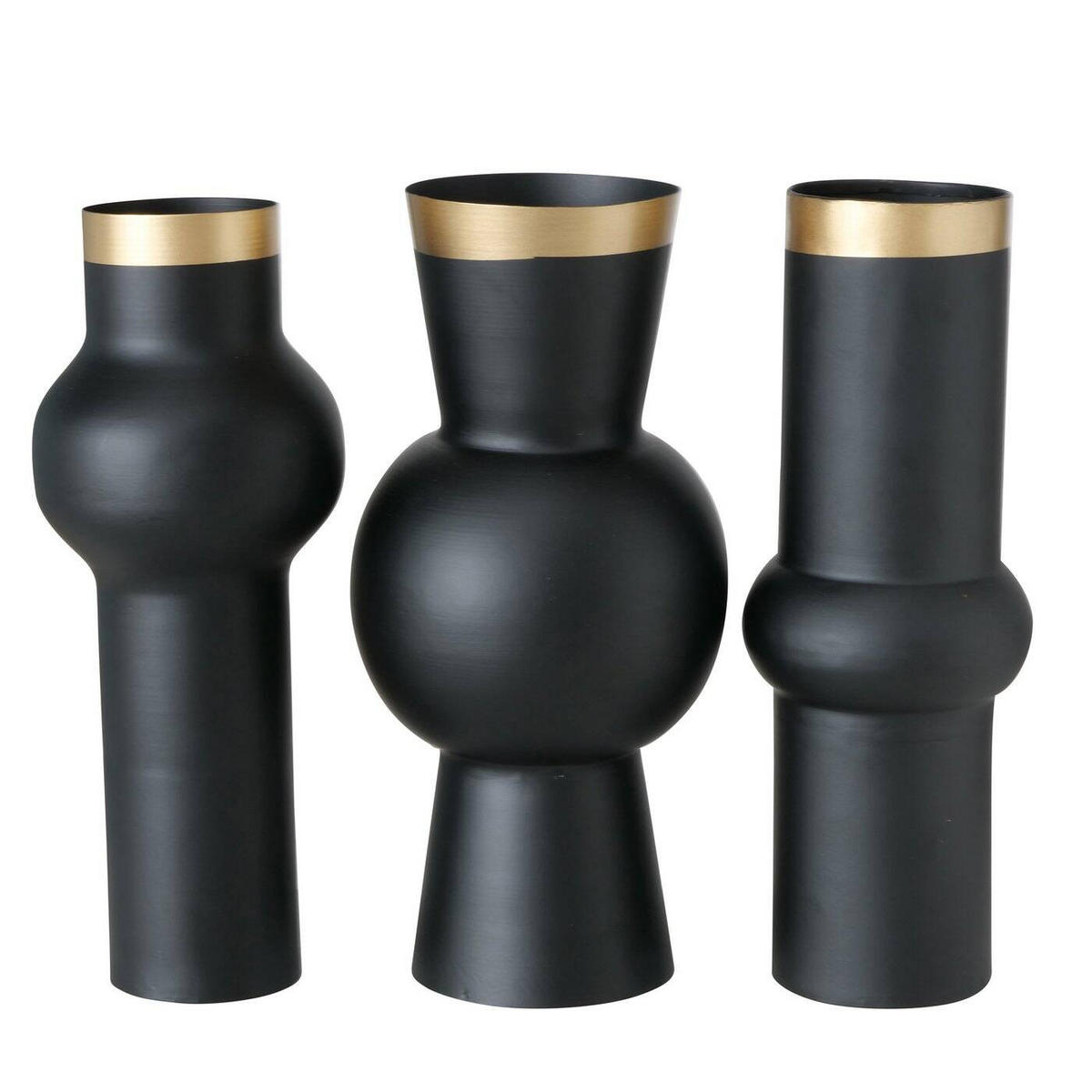 VASE Varnjo 30 cm - Schwarz, Metall (30cm) - Boltze Home