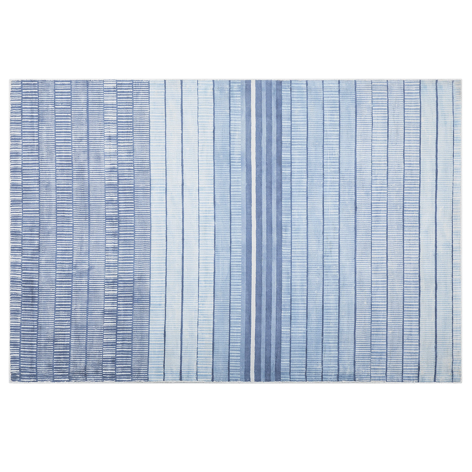 KURZFLOR-TEPPICH Yardere 200/140 cm - Blau, Naturmaterialen (140/200cm) - Beliani