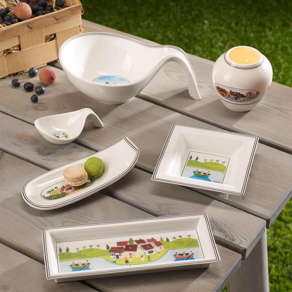 SCHALE QUADRAT Design Naif Gifts bunt 14 x 14 cm - Multicolor, Keramik (1cm) - Villeroy & Boch