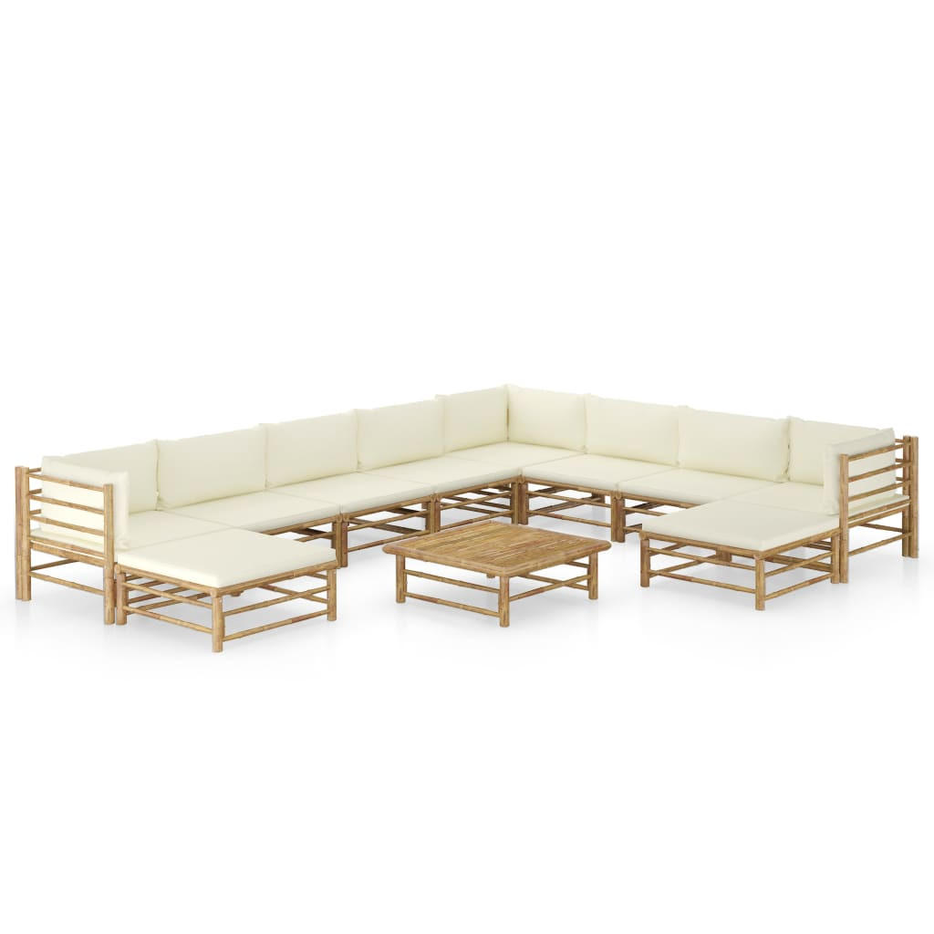 GARTENSET Resor 11-teilig - Weiß, Naturmaterialien - Nettlife