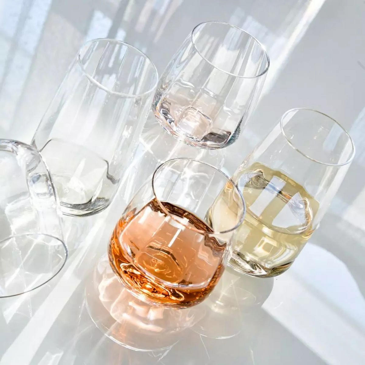 WASSERGLÄSER, 4er-Set, 400 ml, Handgemacht - Transparent, Glas (0.4L) - Krosno Glass