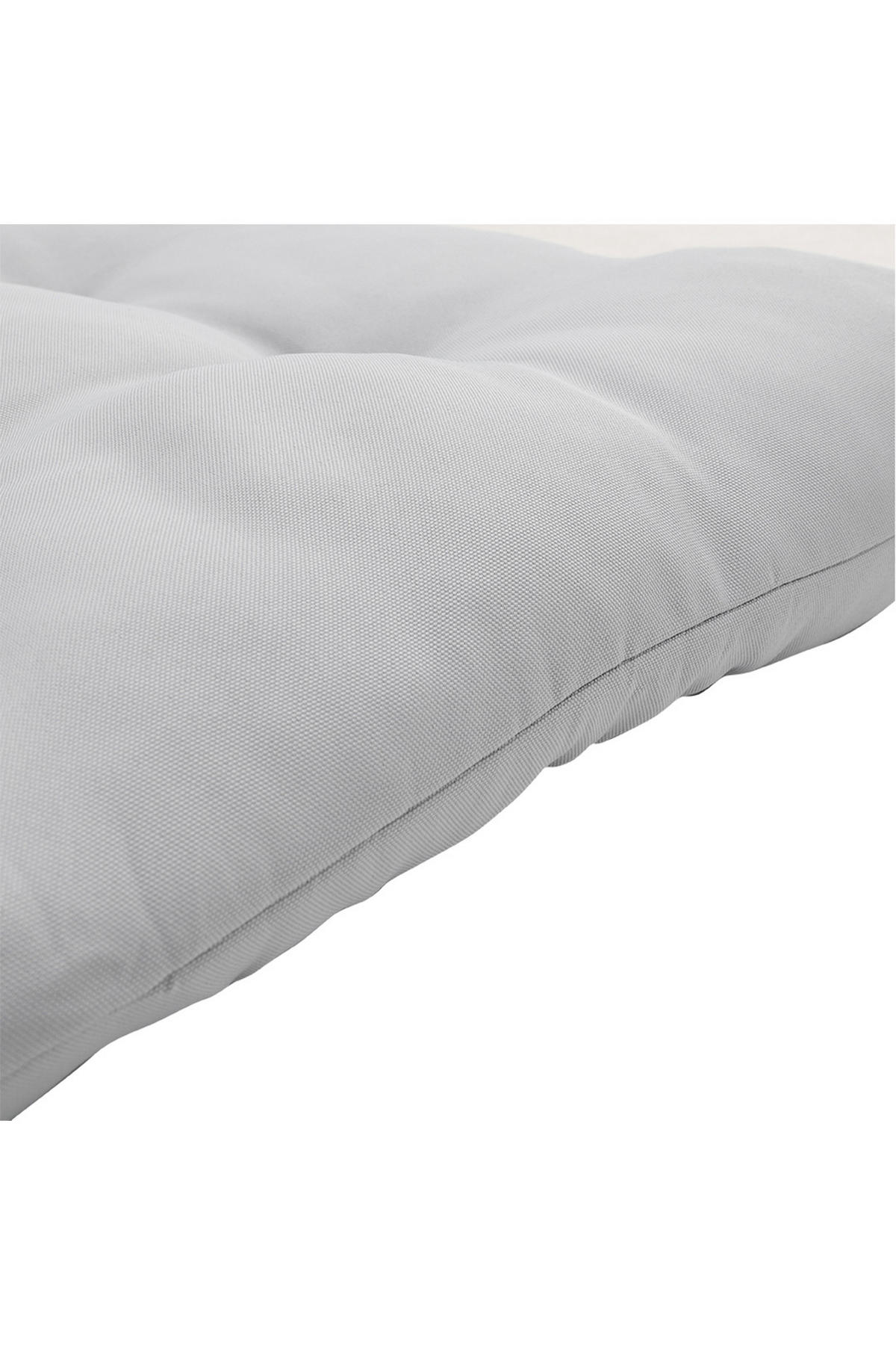 GARTENSTUHLAUFLAGE aus Polyester in Hellgrau mit tiefer Sitzfläche für Innen- und Außenmöbel 110 cm L x 50 cm - Grau, Textil (50/110cm) - Livingandhome