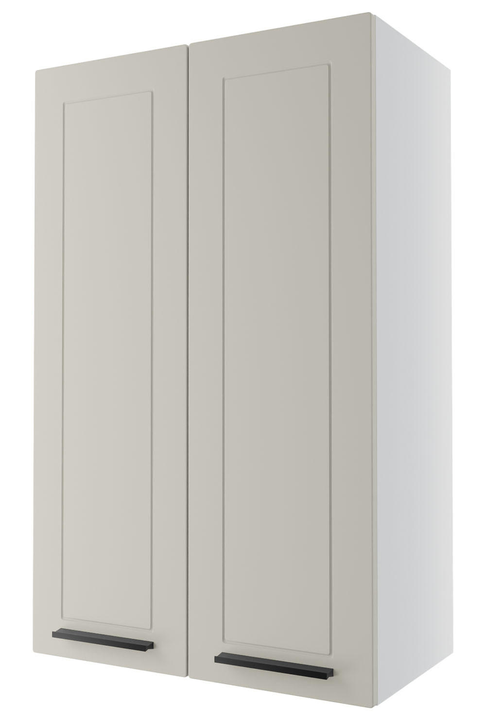 KÜCHENHÄNGESCHRANK Kvantum W4/60 Vanille Matt / Weiß Matt 60 / 32,5 / 96cm - Creme/Weiß, Holz/Holzwerkstoff (60/96/32.5cm) - Feldmann-Wohnen