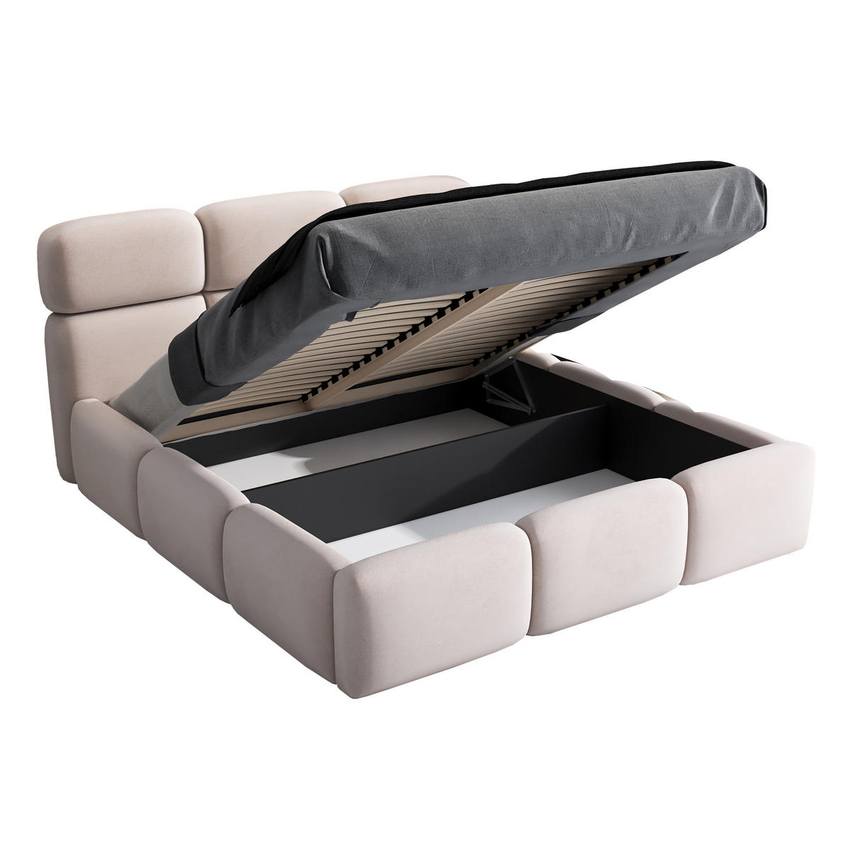 POLSTERBETT MAROKO 90x200 Gelb - Gelb, Textil (90/200cm) - A&J MöbelLand