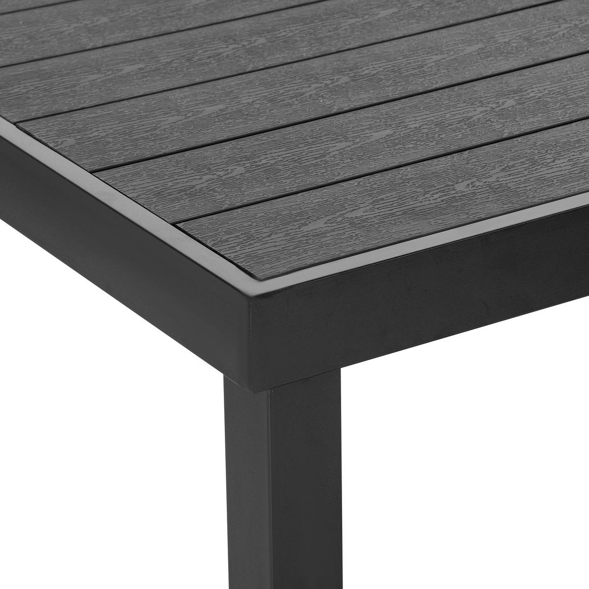 GARTENMÖBEL,1 Tisch+6 Stühle,schwarz - Schwarz, Metall - Vallsero