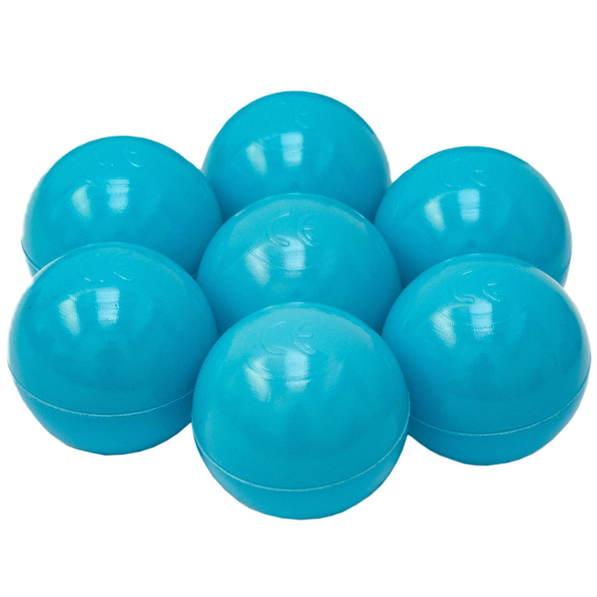 BÄLLEBAD-BÄLLE 50 Stück, Türkis, 5.5 cm - Türkis, Kunststoff (5.5/5.5/5.5cm) - Littletom