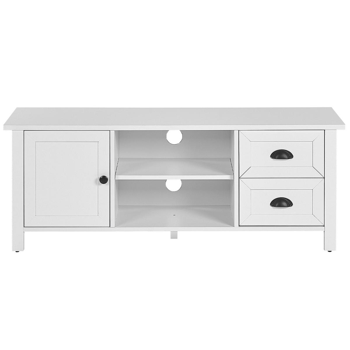 TV-MÖBEL Weiß HONOLULU 42/120/46 cm - Weiß, Holzwerkstoff (120/46/42cm) - Beliani