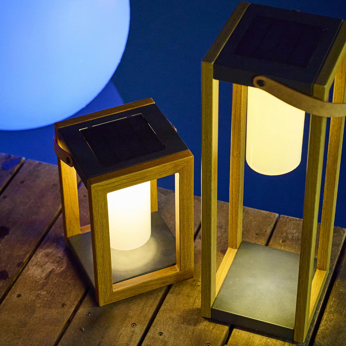 SOLARLATERNE SERAPHINA hellbraun - Hellbraun, Metall (20/20/58cm) - Lumisky