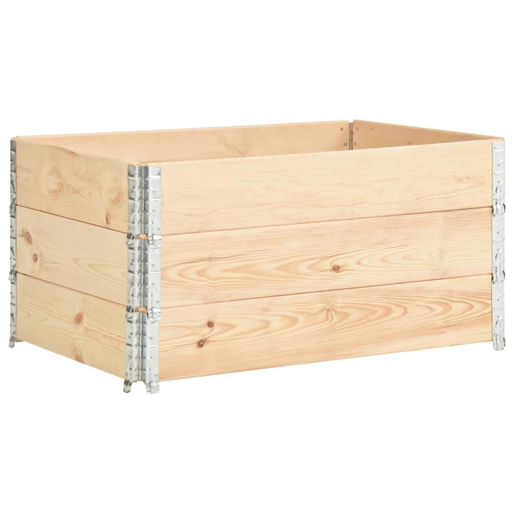 HOCHBEETE 3 Stk. 80x120 cm Kiefer Massivholz - Braun, Holz (80/19/120cm) - furnicato
