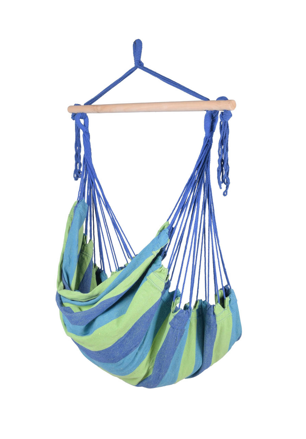 HÄNGESESSEL Mainz mit 2 Kissen Grün Hängesitz - Grün, Holz (90/120/65cm) - DELUKE