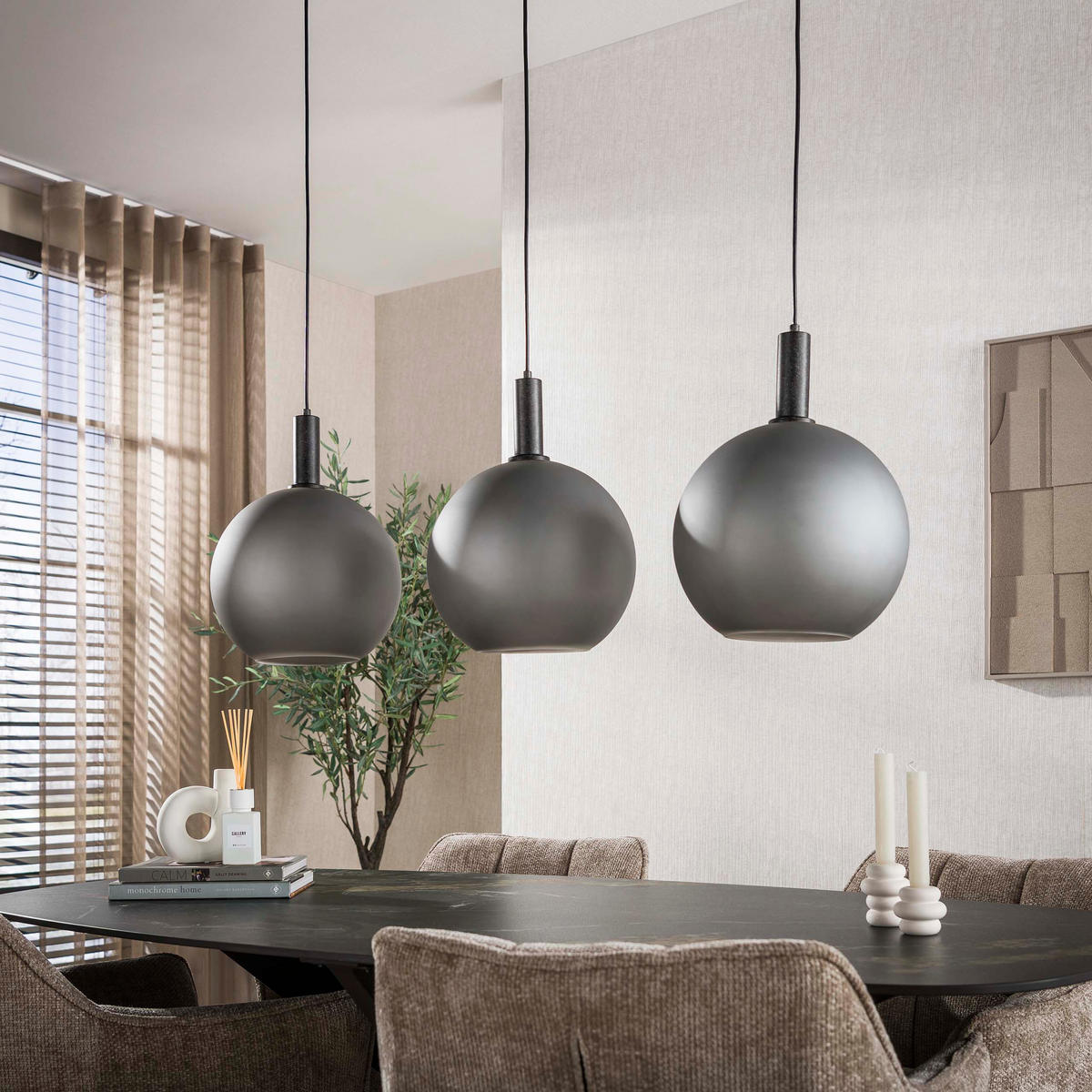 HÄNGELEUCHTE Bubble Grau 27/110/150 cm - Grau, Glas (27/110/150cm) - Hoyz Collection