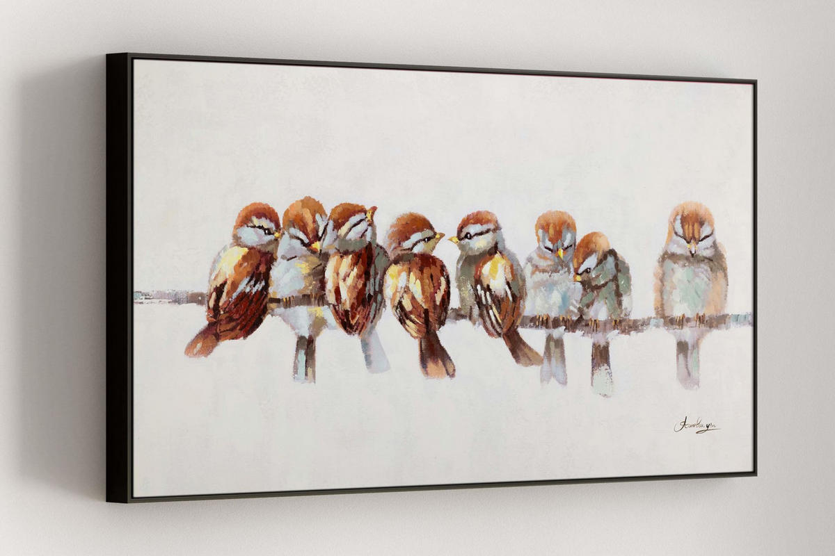 OLEJOMALBA 120/60 cm, Město a architektura - šedá/hnědá, dřevo/textil (120/60cm) - KUNSTLOFT