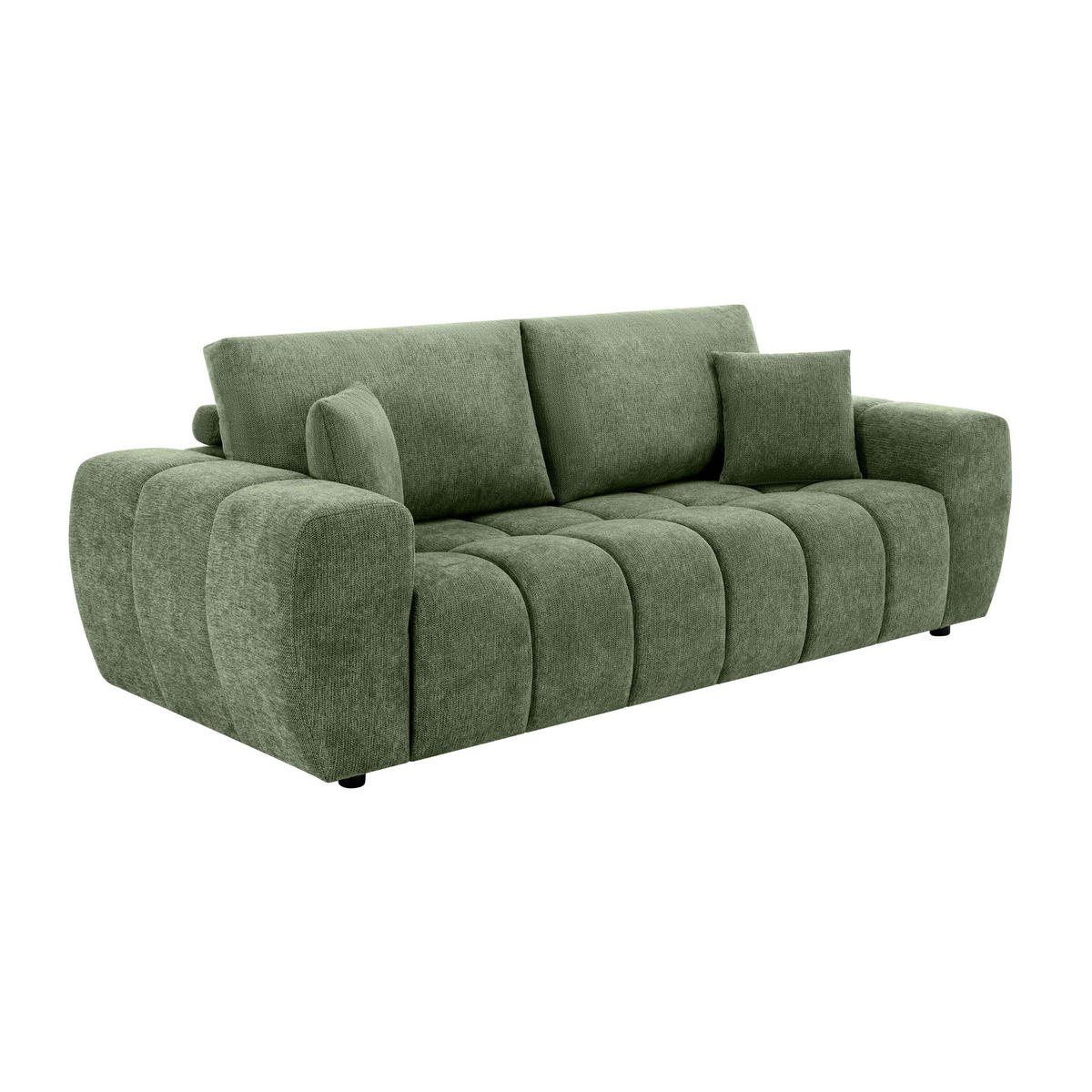 SOFA 3-Sitzer, Grün - Grün, Textil (100/90/238cm) - Oviala