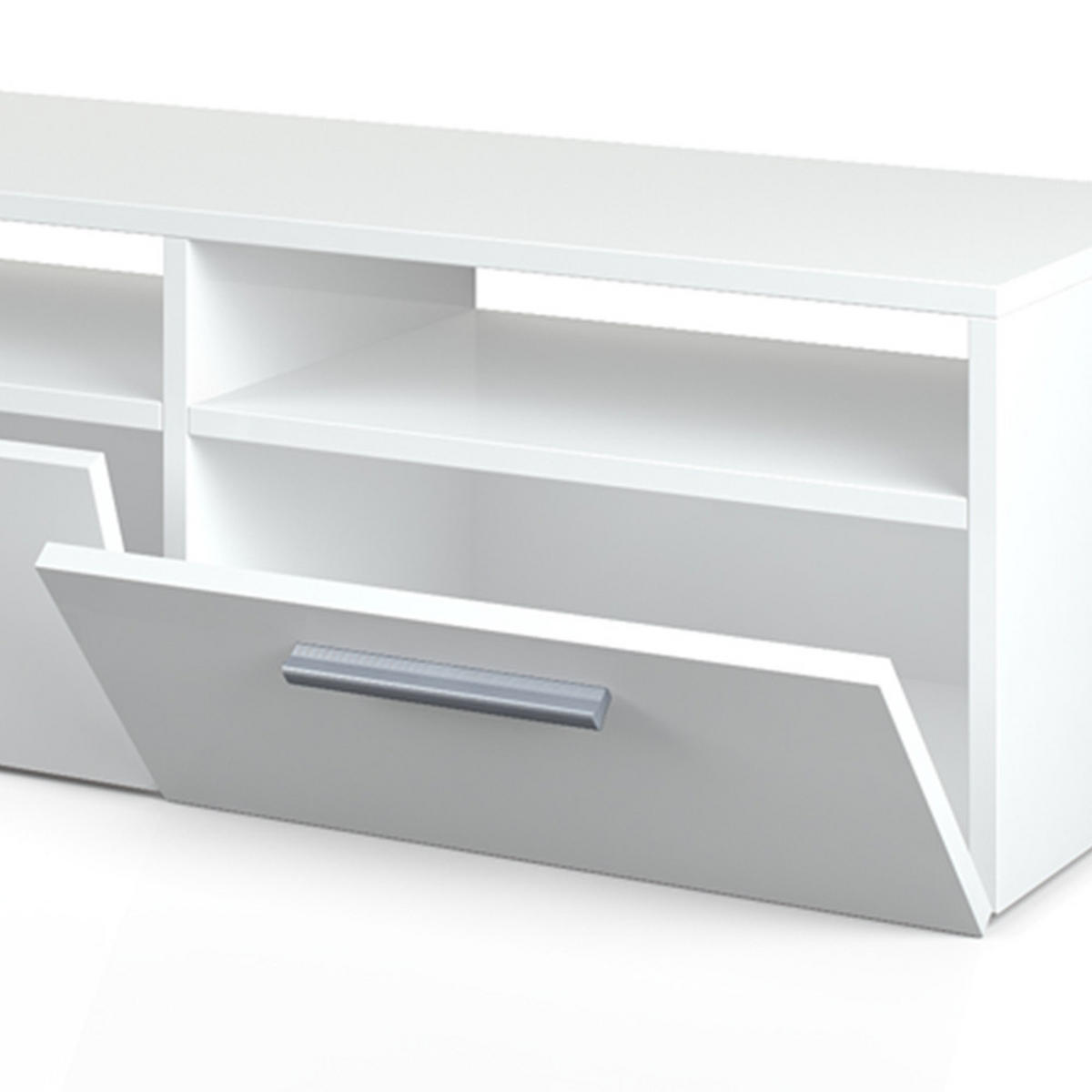 LOWBOARD Diego Weiß 95 x 38 cm - Weiß, Holzwerkstoff (95/38/33.2cm) - Vicco