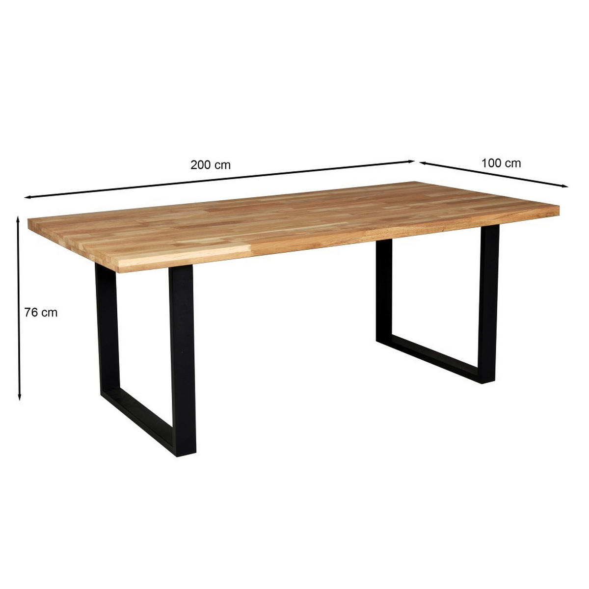 ESSTISCH ARDECHE 200x100cm / Eiche geölt - Eichefarben, Holz (200/100/76cm) - Weber Industries