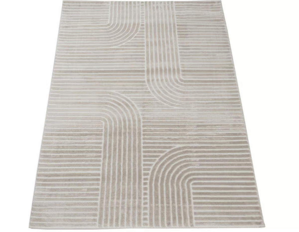 TEPPICH modern Flachgewebe CHIKA Beige 120 x 170 cm - Beige, Textil (120/170cm) - Novatrend