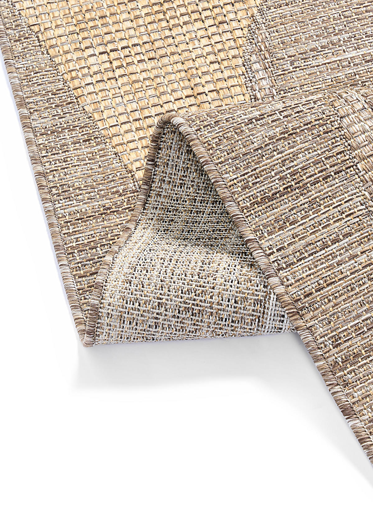 TAPISO YUCANA Braun Outdoor Teppich Flachgewebe 120/170 cm - Braun, Kunststoff (120/170cm) - Tapiso