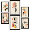 POSTER Set Mit 6 Bauhaus Celeste Graue Farben - Schwarz, Papier (29/3cm) - Nacnic