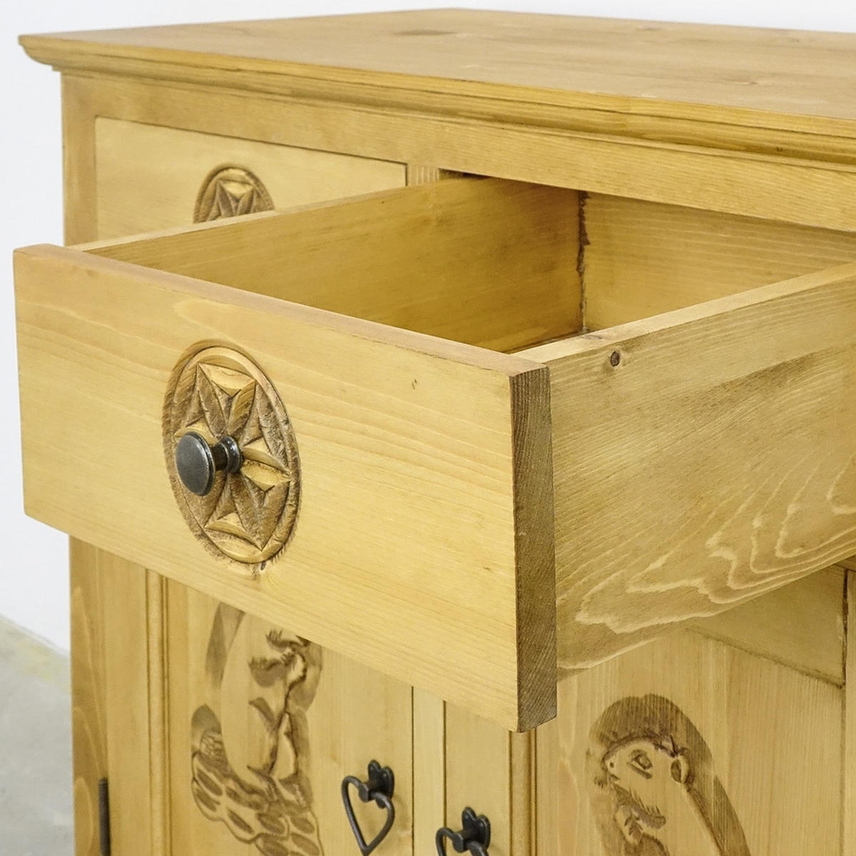 KOMMODE aus Massivholz JAGNA - Honig, Holz (92/85/46cm) - Seart