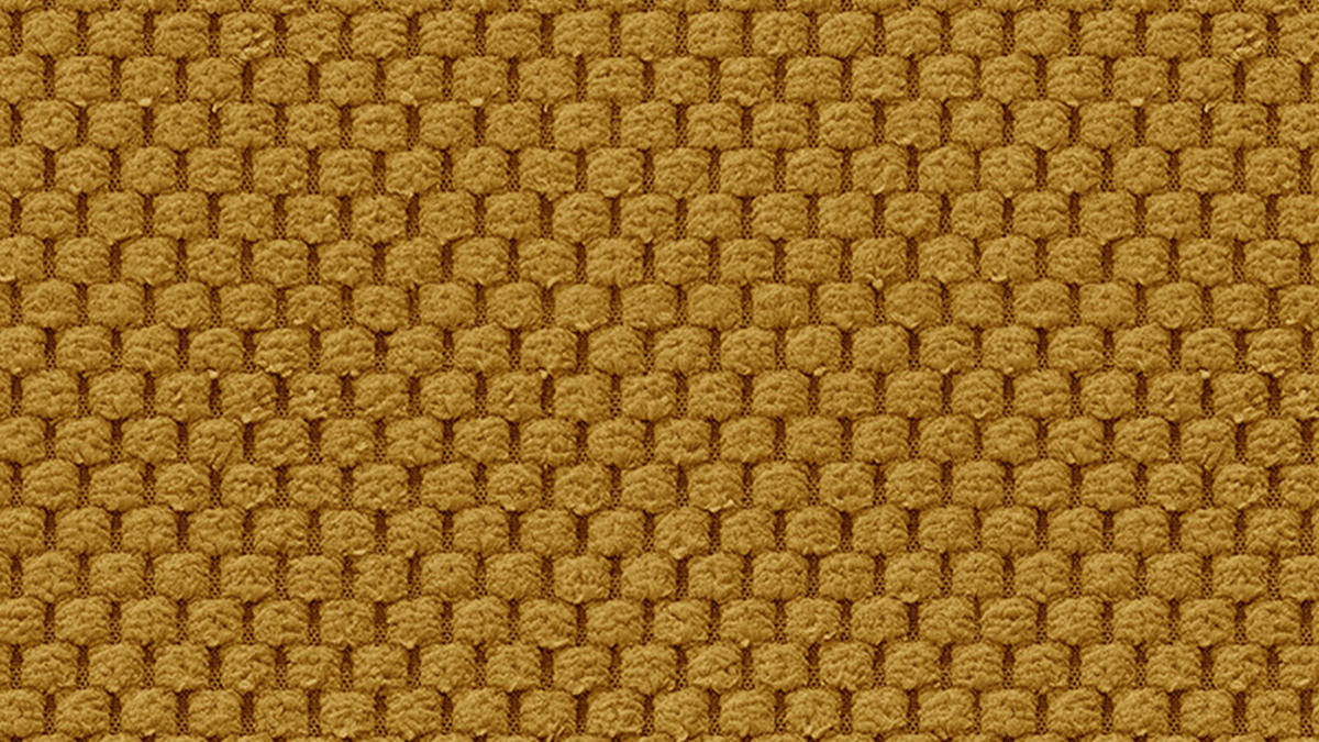 ECKSOFA MELLOW 4-Sitzer, safran - Gelb/Schwarz, Holz/Textil (262/156cm) - Courtois Laville