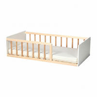 KINDERBETT PILOU / Bett 70x140 mit Matratze - Weiß und Hellholz - Weiß, Holz (70/140cm) - Weber Industries