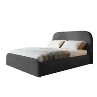 BETT 90x200 - Polsterbett mit Bettkasten und Metallrahmen - Modern Betten - Weicher Jasminstoff - Kollektion Vienna - Dunkelgrau - Dunkelgrau, Holz/Textil (90/200cm) - Alpi-Möbel
