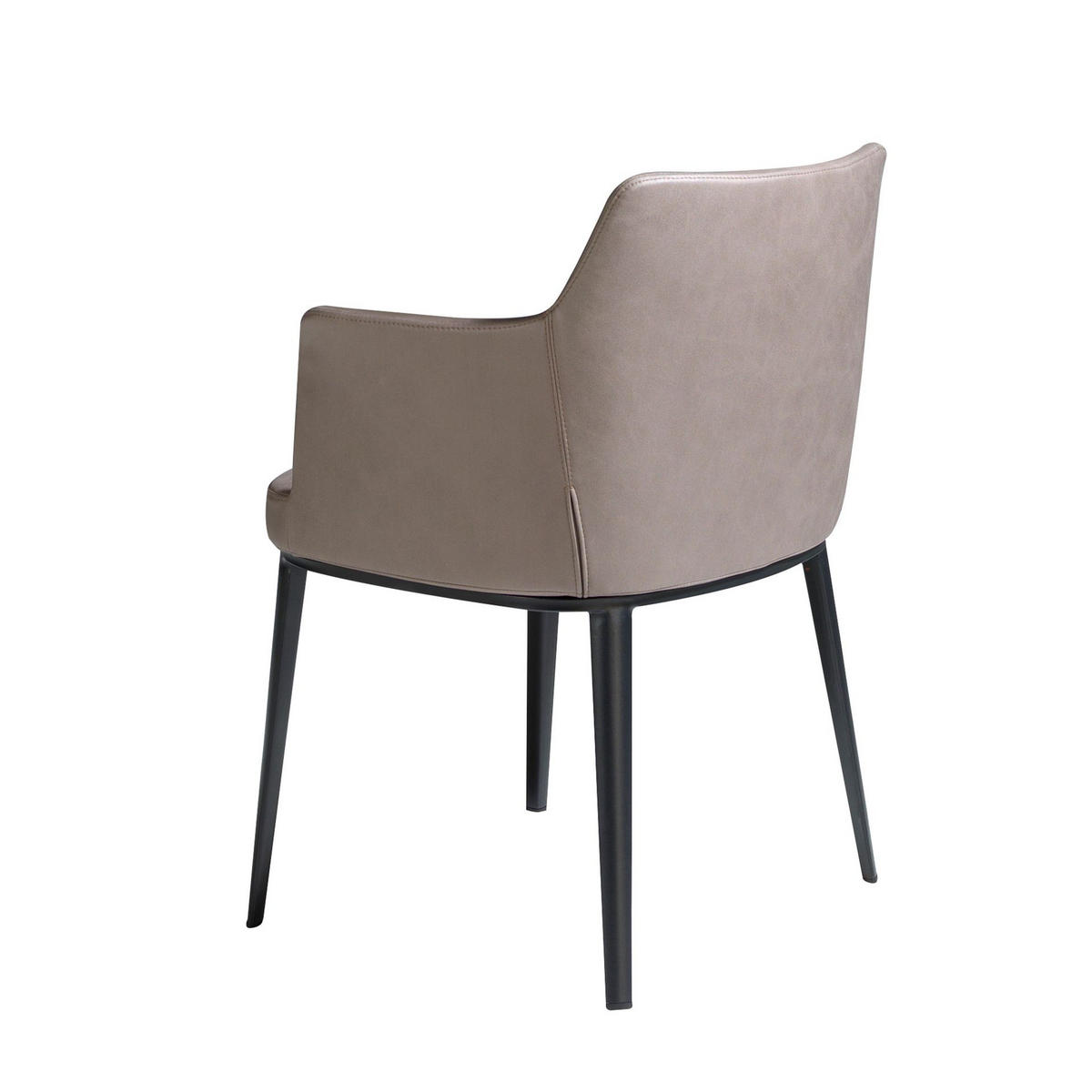 STUHL Stuhl aus nerzfarbenem Stoff 56/62/80 cm - Schwarz/Grau, Textil (56/80/62cm) - ANGEL CERDA