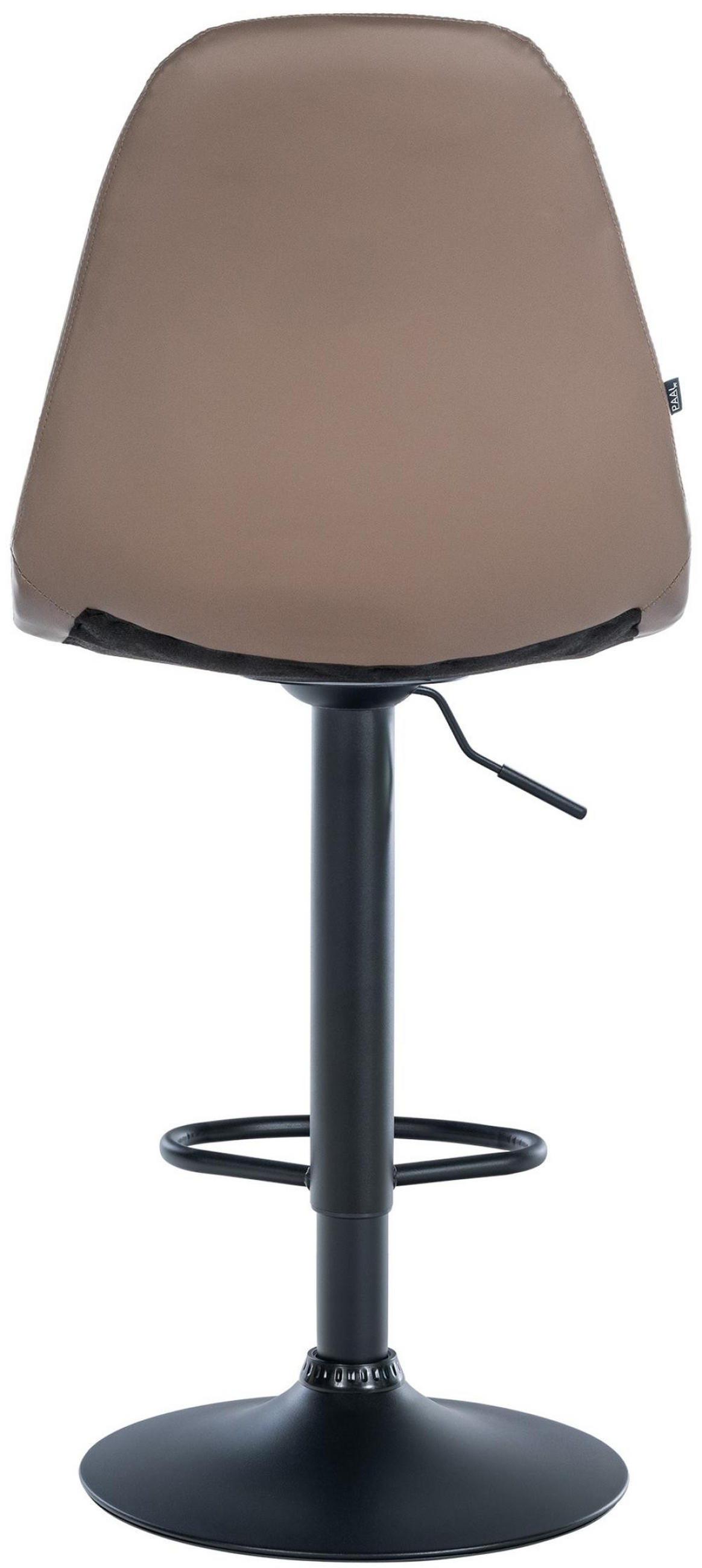 BARHOCKER Metall braun - Schwarz/Braun, Textil/Metall (47/58/56cm) - CLP