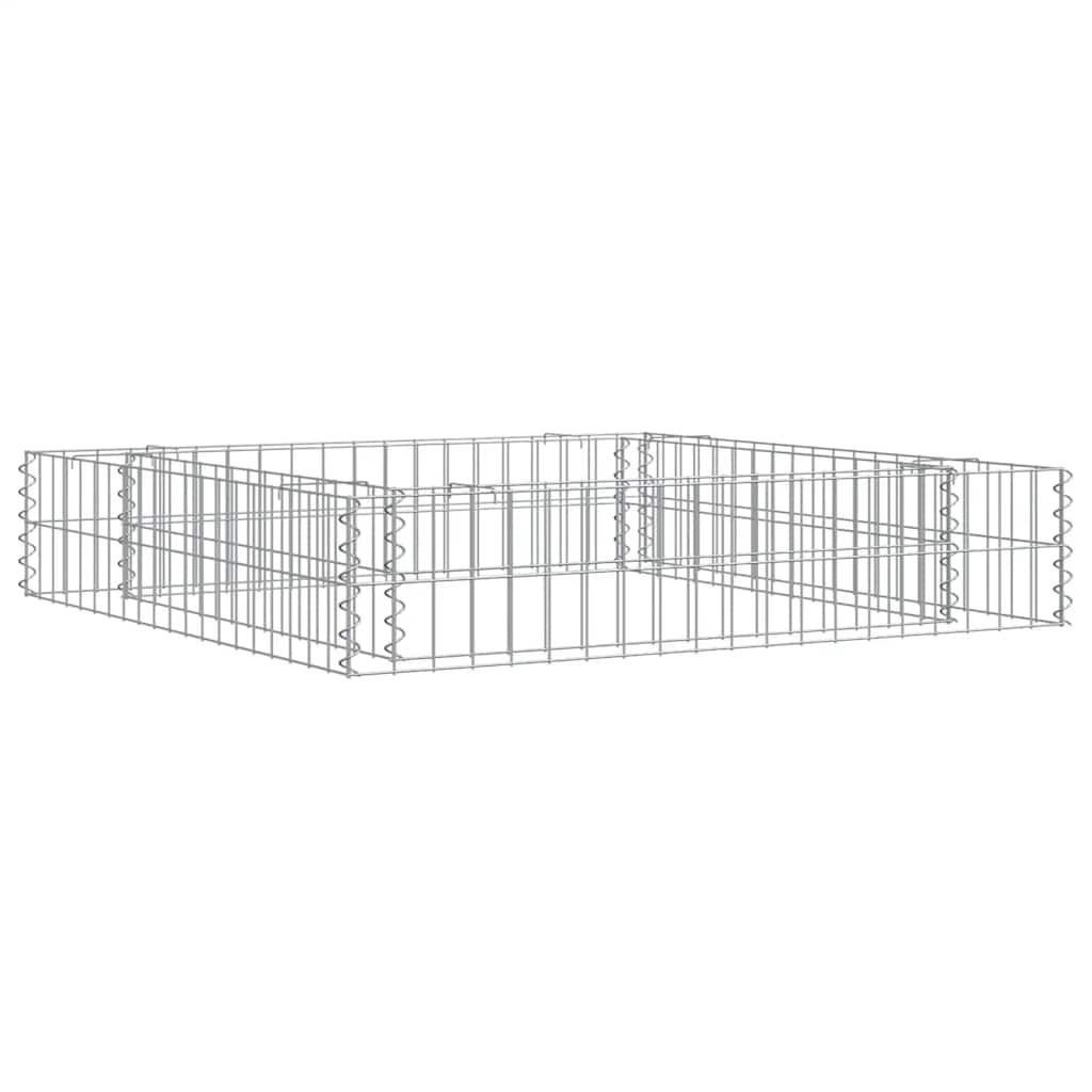 GABIONEN-HOCHBEET Verzinkter Stahl 100x100x20 cm - Silberfarben, Metall (100/20/100cm)
