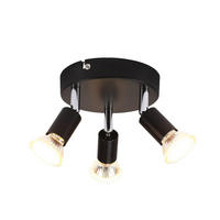 STRAHLER Bamberg 3-flammig 15/15/10.4 cm - Schwarz, Metall (15/15/10.4cm) - Nettlife