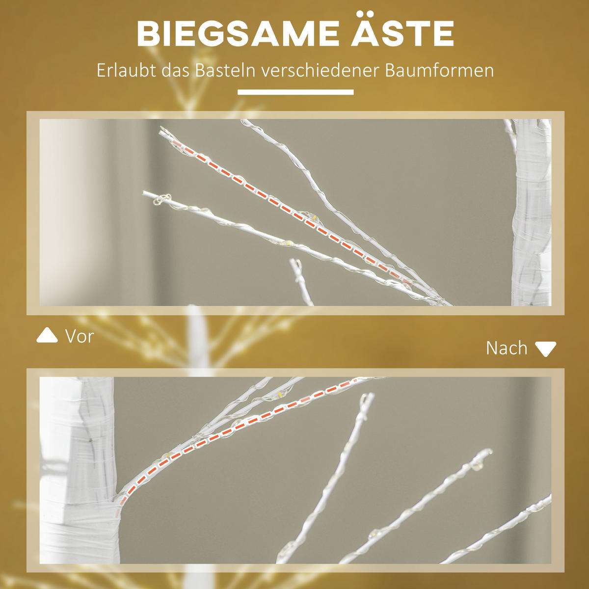 KUNSTTANNE mit LED-Beleuchtung, 180 cm hoher Weihnachtsbaum,Weiß - Weiß, Kunststoff (26/180/26cm) - HOMCOM