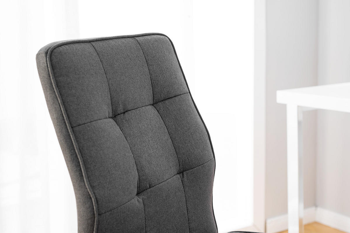 BÜROSTUHL - Metall / Textil - Grau, Textil/Metall (46/91/62cm) - home24