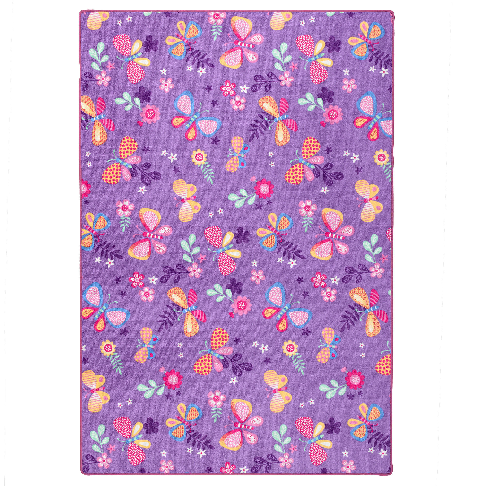 KINDER SPIEL TEPPICH SCHMETTERLING - Lila, Textil (80/200cm) - Snapstyle