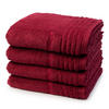 HANDTUCH Vienna Style Supersoft 4er-Set - Dunkelrot, Textil (50/100cm) - Vossen