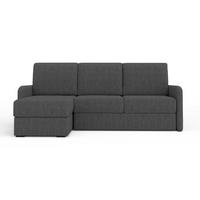 ECKSOFA BIANCO 215 cm breit in Stoff Anthrazit links - Anthrazit, Holzwerkstoff/Textil (215/145cm) - Deine Möbel 24