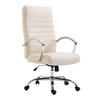 BÜROSTUHL Vallon, Kunstleder Creme - Creme, Textil/Metall (60/118/68cm) - TPFLiving