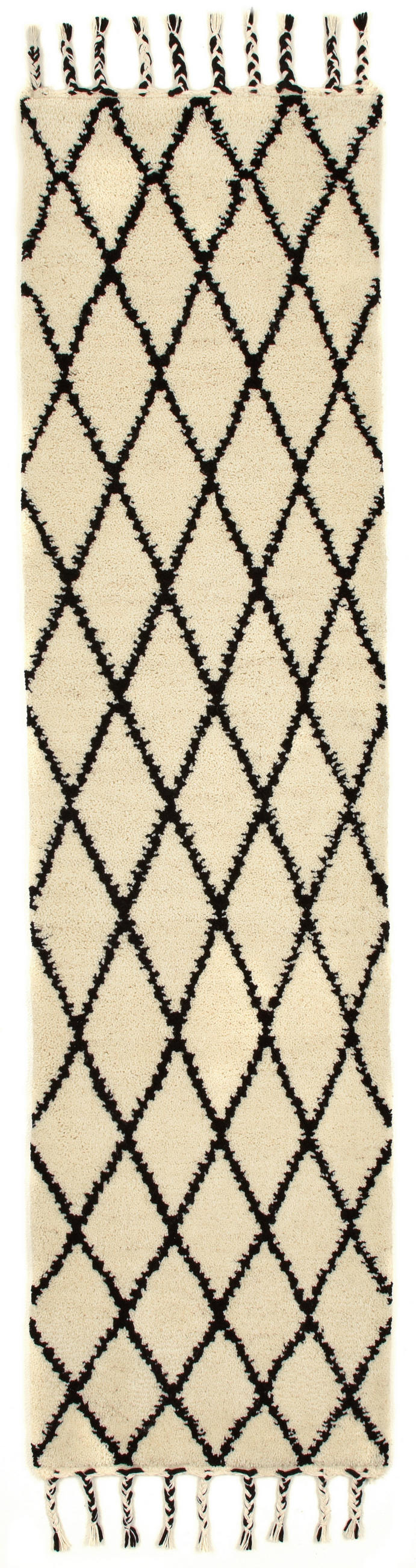 BERBERTEPPICH Marmoucha 70x240 cm - Schwarz, Textil (70/240cm) - THEKO