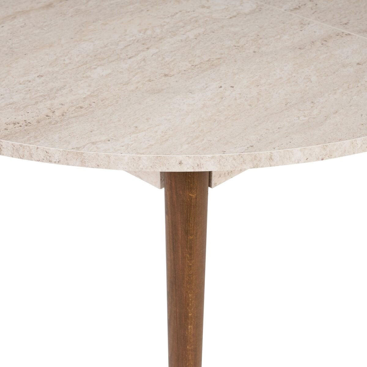 ESSTISCH ausziehbarer von 100 bis 131 cm mit runder Tischplatte 100/100/75 cm - Eichefarben, Holzwerkstoff (100/100/75cm) - Calicosy