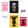 POSTER Set Mit 6 Messaggio Iconico Di Kaws A3 & A4 Rahmenlos - Klar, Papier (29/3cm) - Nacnic