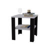 COUCHTISCH Lara53 53/47/53 - Schwarz/Weiß, Holzwerkstoff (53/53/47cm) - RAUMHIRSCH FURNITURE