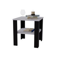 COUCHTISCH Lara53 53/47/53 - Schwarz/Weiß, Holzwerkstoff (53/53/47cm) - RAUMHIRSCH FURNITURE