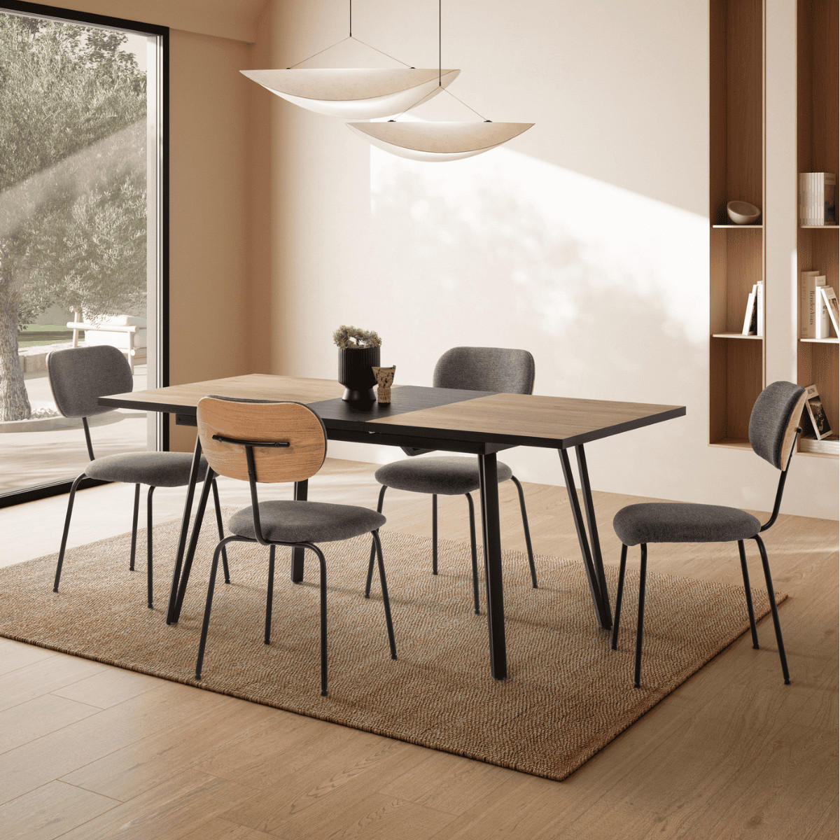 ESSTISCH Cleo Schwarz 140/90/77 cm - Schwarz, Keramik (140/90/77cm) - Calicosy