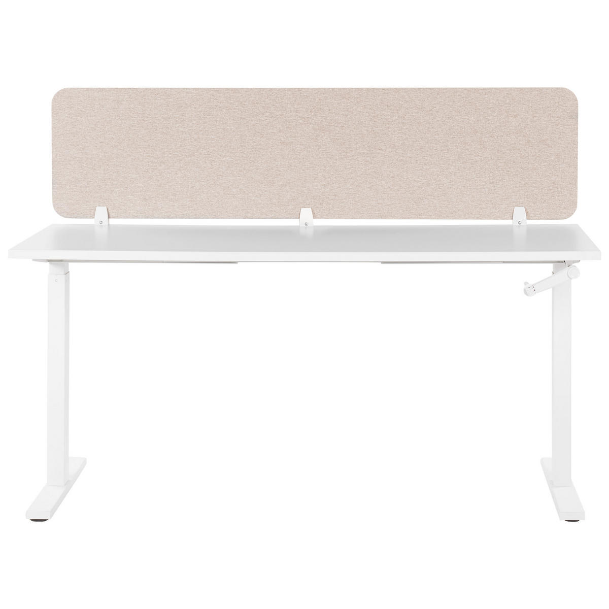 SCHREIBTISCHTRENNWAND 180 x 40 cm Beige Wally - Beige, Textil (180/40/2cm) - Beliani