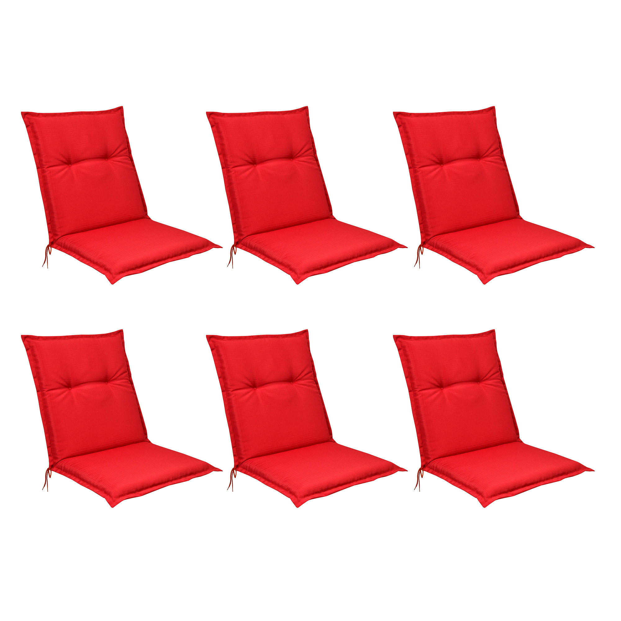 Beautissu Niederlehnerauflage Rot 50x6x100 cm