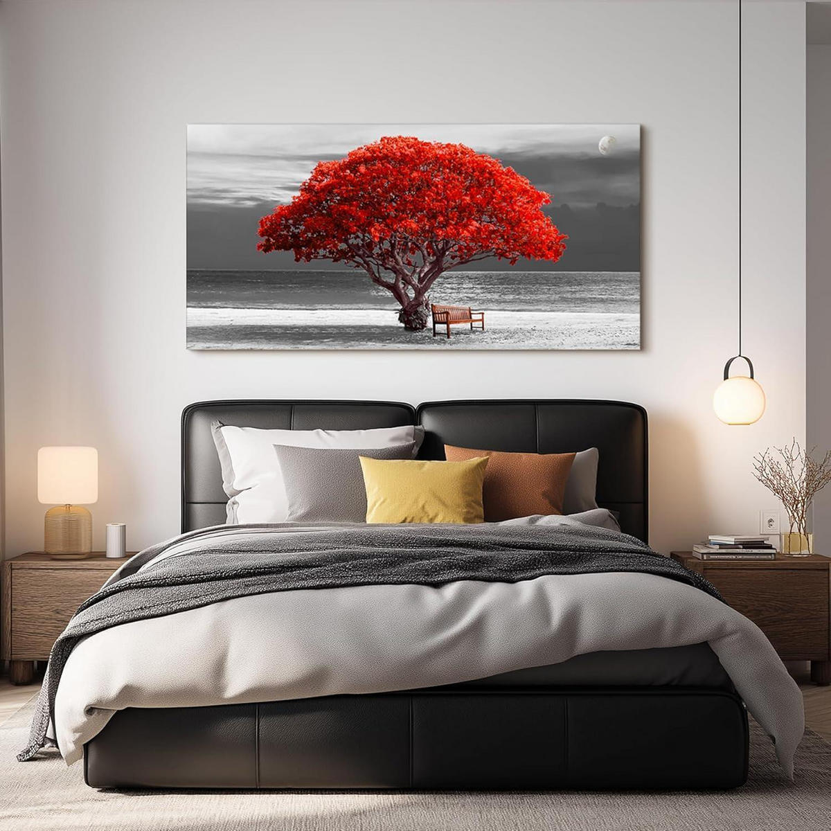 LEINWANDBILD Baum des Lebens 150 x 75 cm - Rot, Papier (75/0.5cm)