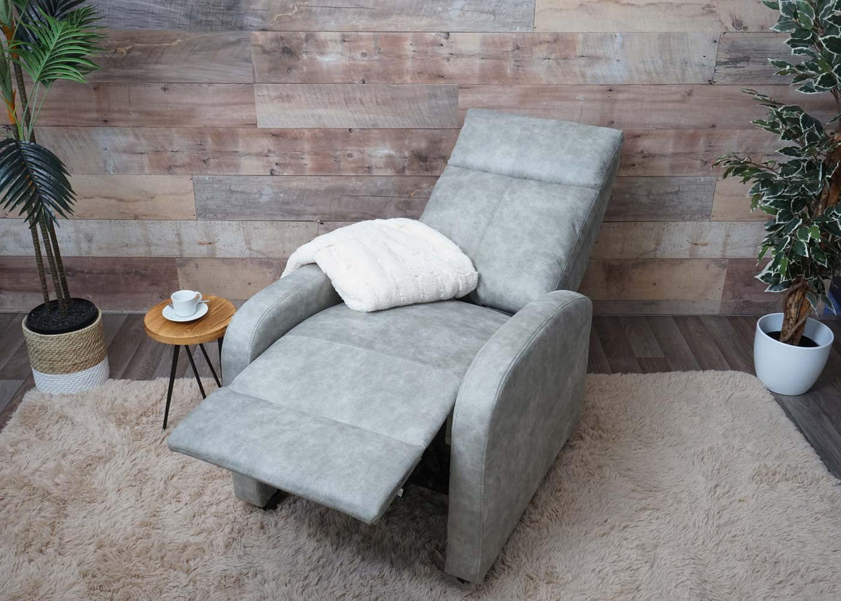RELAXSESSEL Hellgrau - Hellgrau, Textil (67/102/90cm) - MCW